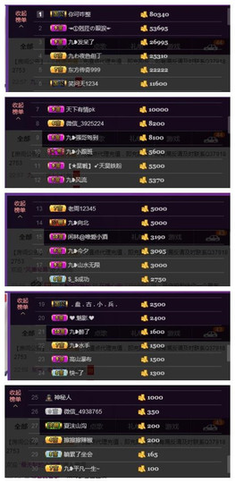 九小九，主播照片