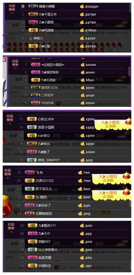 九小九，主播照片