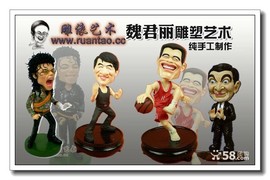 魏君丽雕像艺术主播照片