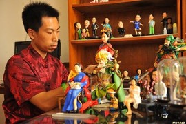 魏君丽雕像艺术主播照片