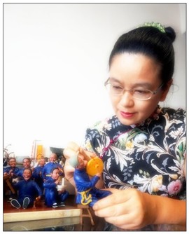 魏君丽雕像艺术主播照片