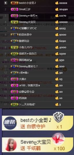 Sevenღ你七七呀主播照片