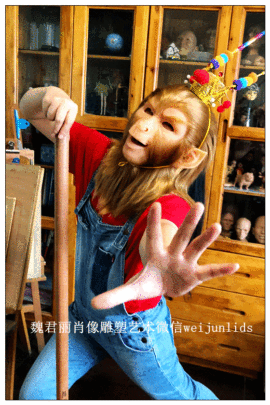 魏君丽雕像艺术主播照片