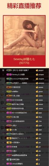 Sevenღ你七七呀主播照片