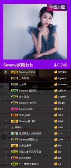 Sevenღ你七七呀主播照片