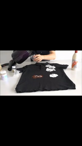 烧伤衣服，局部染色