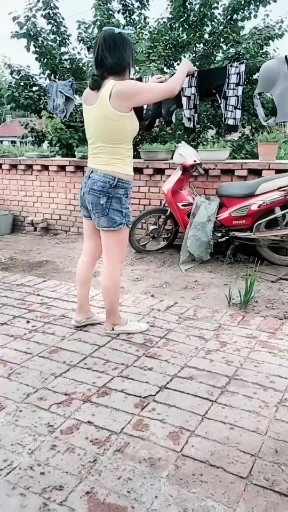 Girls wash clot