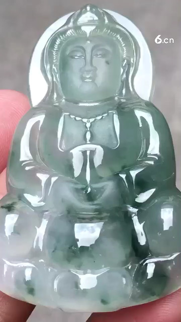 老坑飘彩观音，水头十足，飘彩灵