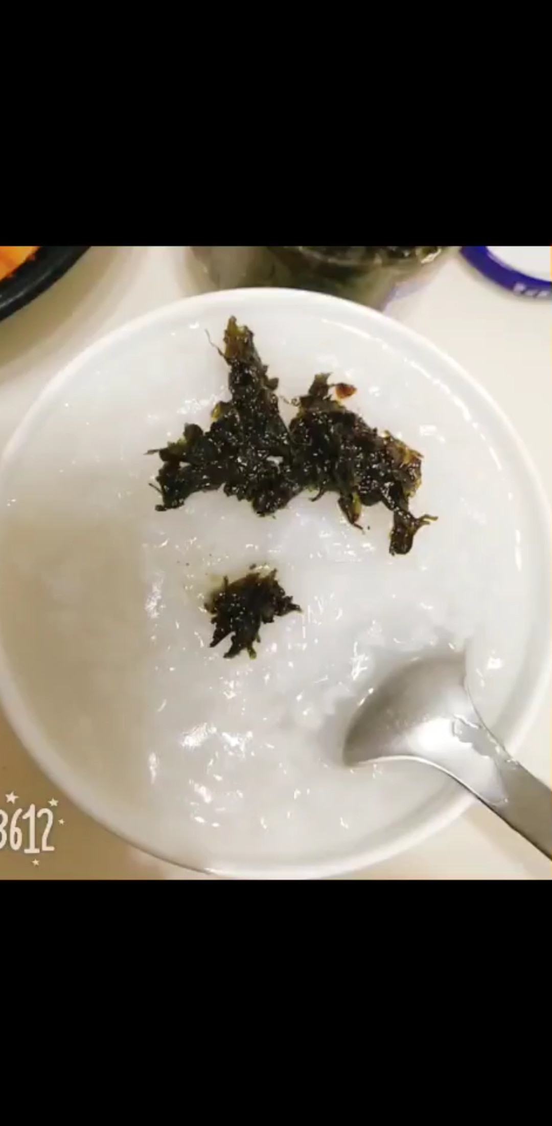 晚饭剩下的粥当宵夜正好