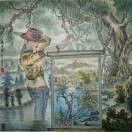 AAA彩墨山水画定制的头像