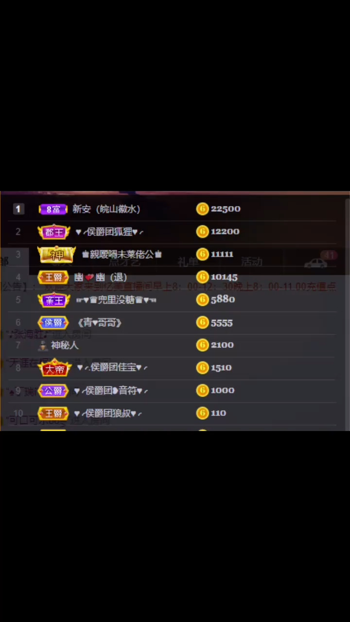 感恩有你感谢千元榜