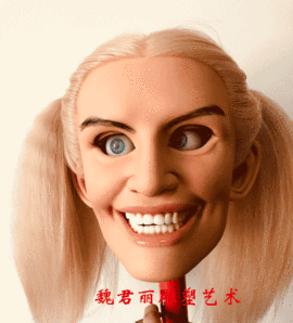 魏君丽雕像艺术主播照片