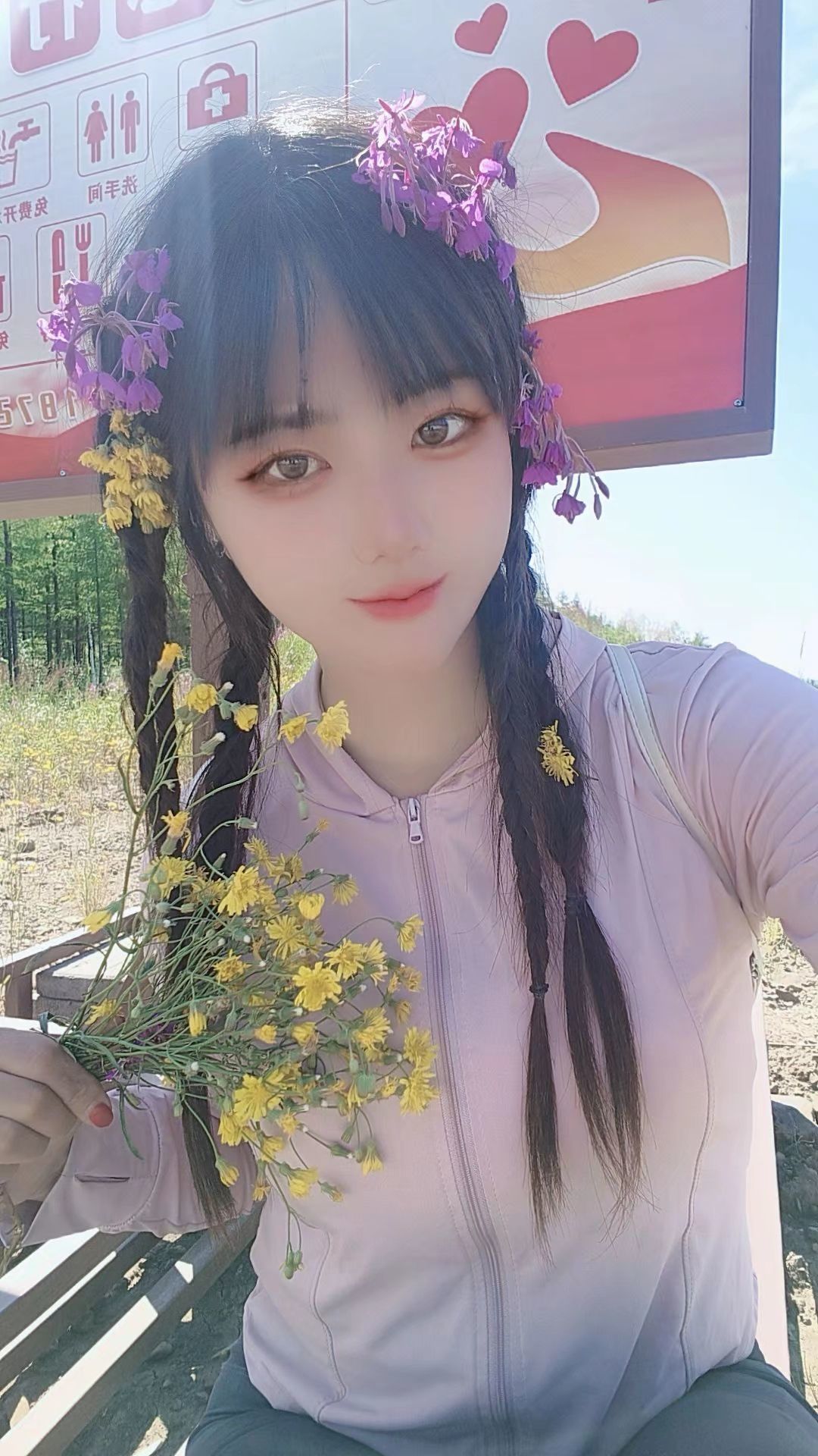 妞妞骑行中国的图片