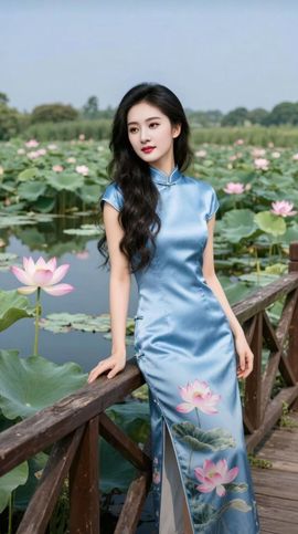 蓝铯~竹叶的图片