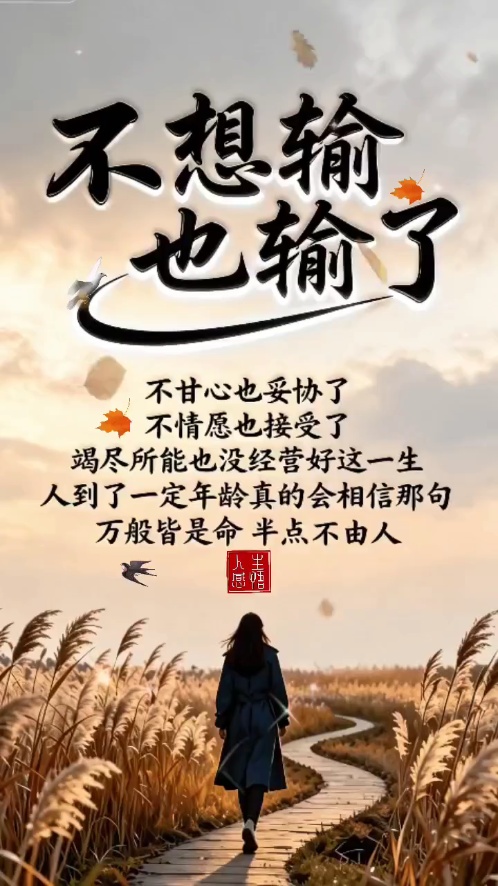 万般皆是命半点不由人