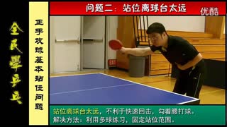 《全民学乒乓横拍篇》第2集：正手攻球的基本站位_4攻球问题解决_高清