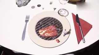 国外一家餐厅的高科技3D投影