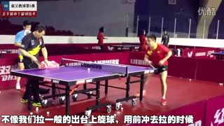 《湿父教球》第5集：马龙王皓马琳许昕正手前冲下旋球技术_乒乓球教学视频教程_高清