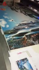 南京上优泽UV--竹木纤维板风景画打印