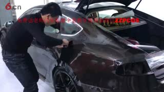后叶子板贴隐形车衣精细讲解教学视频 黑克膜业